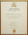 Service Award In Support of Alberta Families 