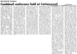 Combined Conference Held at Cottonwood 