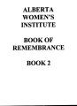 Alberta Women's Institute Book of Remembrance Book 2 